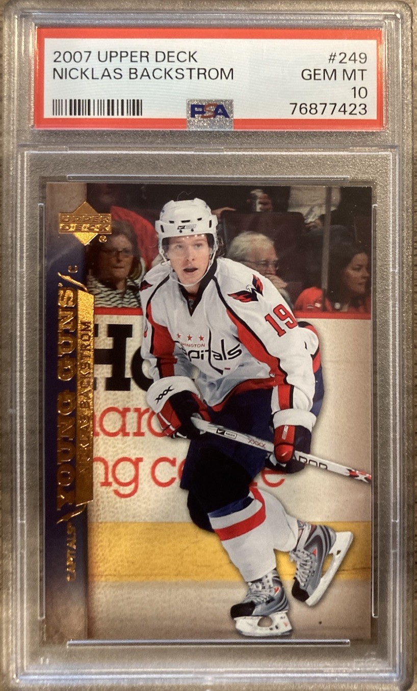 Nicklas Backstrom 2007 Upper Deck Young Guns #249 Rookie Card Psa 10 Capitals