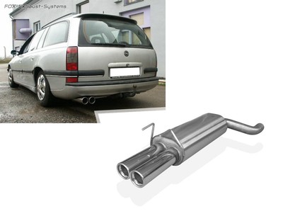 FOX Sport Exhaust Opel Omega B Caravan MV6 2x90mm Round Rolled Straight