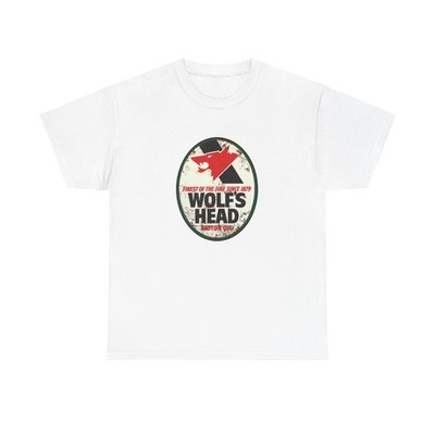 Rustic Retro Wolf's Head Motor Oil T-shirt Vintage Sign Logo T Shirt Car