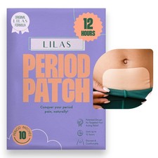 LILAS Period Cramps Pain Relief Patch 10 Pack Instant Menstrual, PMS, Endometrio