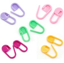 10/20/50 Stitch Markers Stitch Holders Knitting Crochet Plastic Pins Mixed