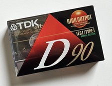 TDK D 90 Type I Blank Cassette Sealed New, Vintage