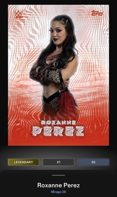 Roxanne Perez - Volcanic Red Heatwave Legendary - Topps Slam WWE Mirage