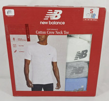 New Balance Performance Cotton Crew Neck Tee 4-Pack Men's Small Multi