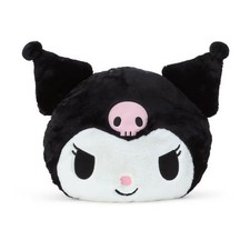 Sanrio Characters Kuromi Face Shape Cushion M Kawaii NEW from Japan