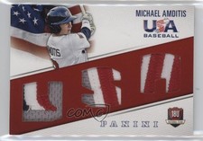 2015 Panini USA Baseball Team Jerseys Prime 5/35 Michael Amditis #1 1gt6
