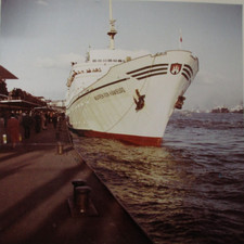 ERBE Original Priv Foto alter Zeit ! Schiff WAPPEN VON HAMBURG  am Anleger