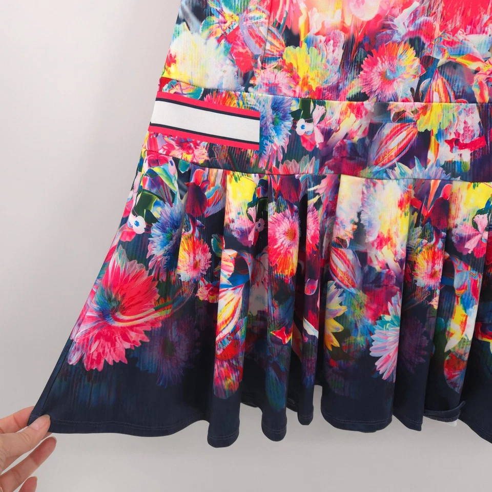 Lucky in Love Vestido Tenis Golf Talla S (4-6) Tropical Punzón Plisado Bolsillos Foto 4 de 4