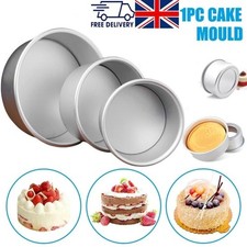 4/6/8 Inch Round Cake Tin Loose Base Non-Stick Baking Pan Removable Bottom Mould