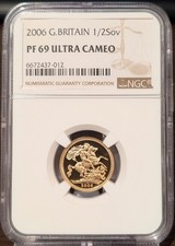 2006 Gold Proof Half Sovereign Coin NGC Graded PF69 Ultra Cameo - Royal Mint