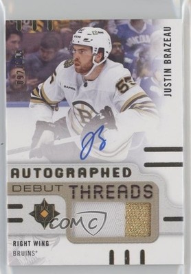 2024 Ultimate Collection Debut Threads 92/199 Justin Brazeau Rookie Auto RC 1b6r