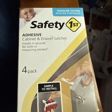 Safety 1st White Adhesive Cabinet  Drawer Latches 4-Pack