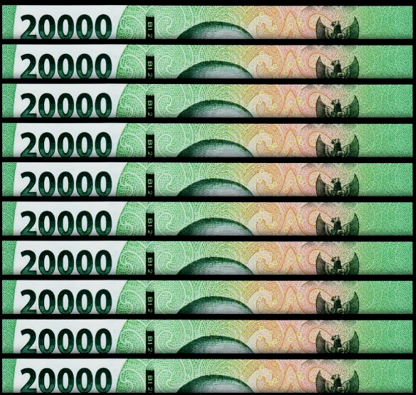 Indonesia 20000 RUPIAH P-166 2022-2025 x 10 Pcs Lot Bundle ( 200,000 ...