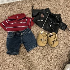 Build A Bear OUTFIT Harley Davidson BAB Vintage LOT B**