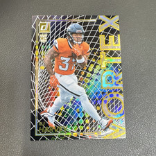 2025 Panini Donruss RJ Harvey Vortex #20 Denver Broncos Rookie Insert NFL