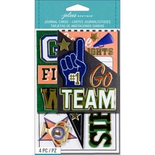 Jolee's Boutique Journal Cards 4/Pkg-Classic Sports