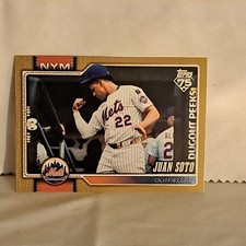 Juan Soto 2026 Topps Series 1 Celebration Dugout Peeks Gold #/50 SSP