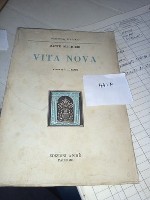 441N VITA NOVA DANTE ALIGHIERI 1934 A CURA DI T. L. RIZZO
