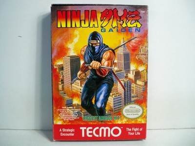 K25i44701 NINJA GAIDEN W/ BOX & MANUAL 1989 NES NINTENDO ORIGINAL VINTAGE TECMO