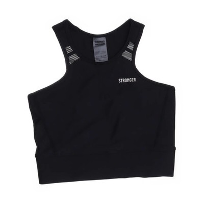 Stronger, Sport-BH, Größe: S, Schwarz, Elasthan/Recyceltes Polyester, Print #vDm