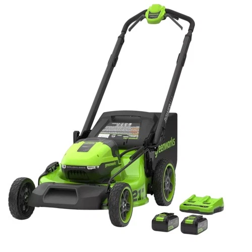 Greenworks POWERALL 2x24V 21" Self-Propelled Mower with 2 Batteries & Charger