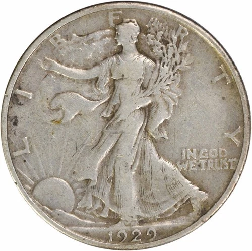 1929-D Walking Liberty Silver Half Dollar VF Uncertified #428