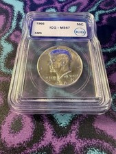 1966 50c SMS Kennedy Half Dollar, MS 67