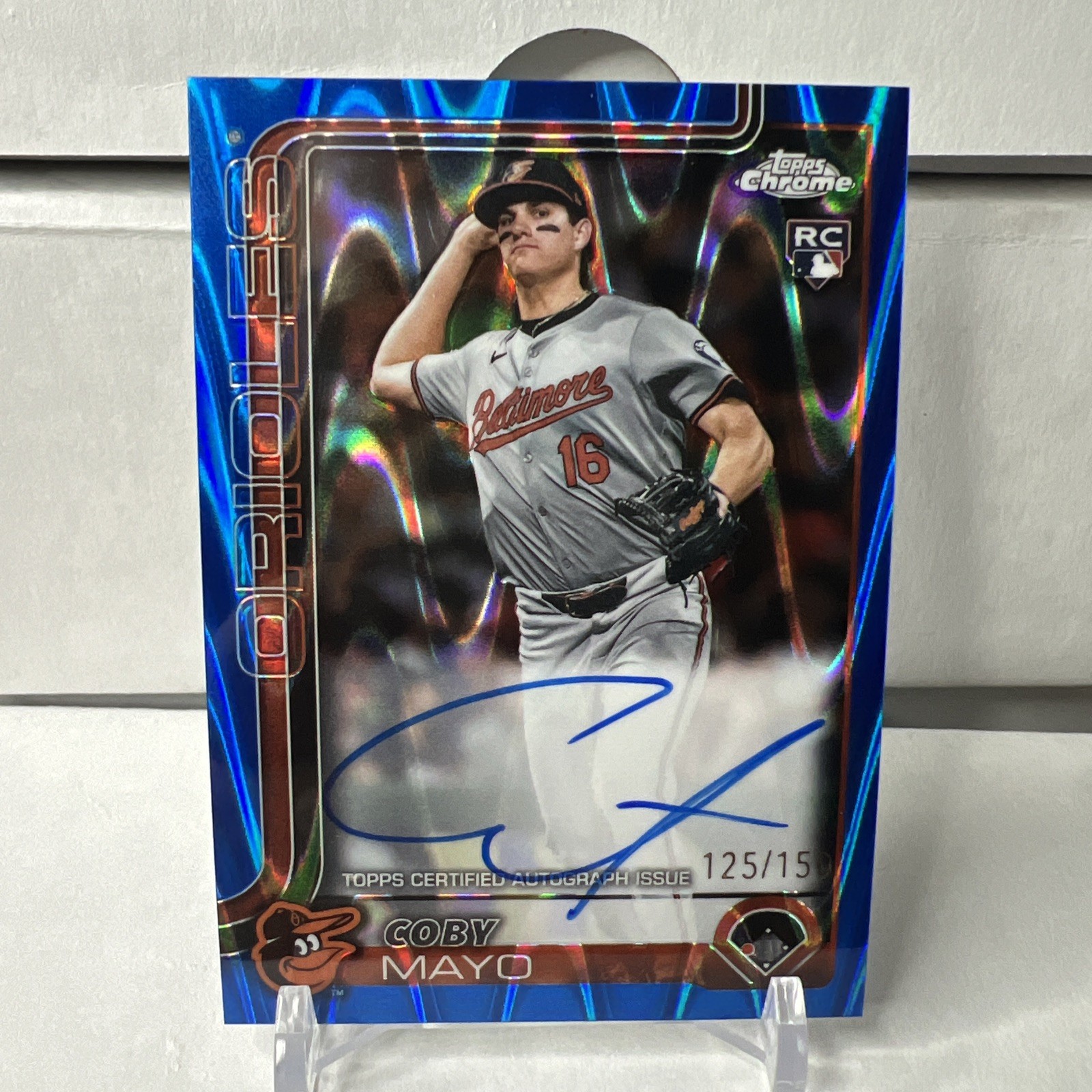 2025 Topps Chrome - Rookie Auto Coby Mayo #RA-CMA Blue RayWave Refractor /150