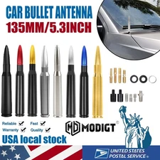 Black Radio Fm Antenna Bullet 50 Cal Caliber For Chevrolet Silverado Dodge Ram