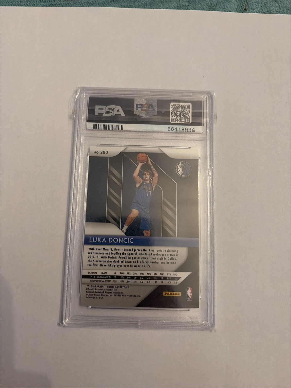 Luka Doncic Psa 9 Prizm Rookie view 2