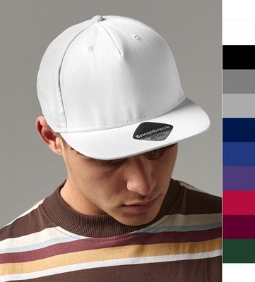 5 Stück Set Beechfield Unisex Mütze Cap 5 Panel Baumwolle Snapback Rapper B610 N