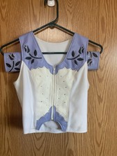Vintage Youth Sz SM WESTERN SHOW VEST W MATCHING CUFFS W BLING