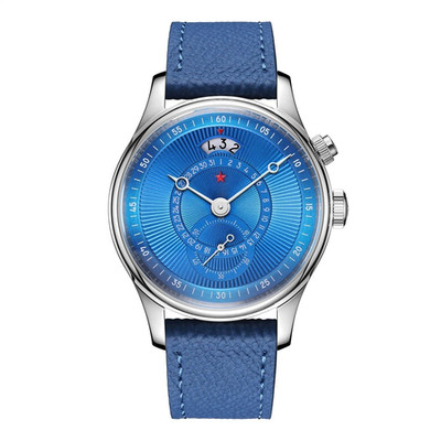 SEAKOSS Red Star Automatic Watch Seagull ST1716 40mm Leather Strap Wristwatch