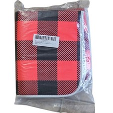 Buffalo Check Black Red Plaid Dish Drying Mat 16"x18" New