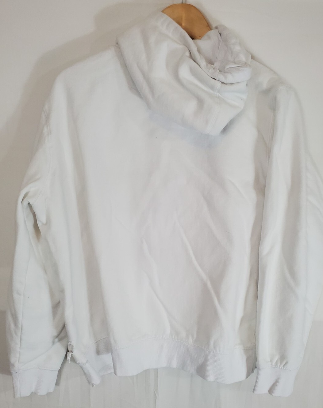 Felpa con cappuccio FILA Italia Biella uomo grande bianca invecchiata