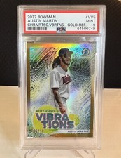 2022 Bowman Chrome #VV5 Austin Martin Virtuosic Vibrations Gold RC #/50 PSA 9