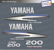 Adesivi calandra motore marino fuoribordo Yamaha 200 cv f200 gommone barca