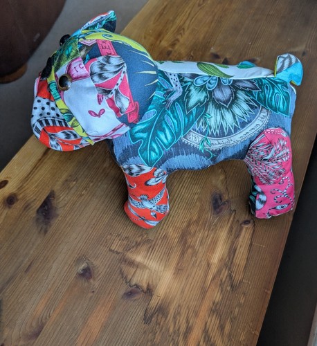 Handmade Plush French Bulldog Made With Emma J Shipley Fabric - Picture 3 of 7