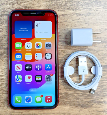 Apple iPhone 11 (PRODUCT) RED - 128GB (Fully Unlocked) - Good