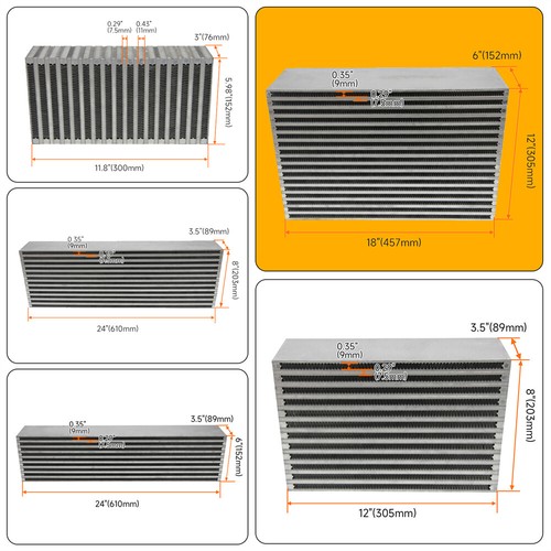 Universal Performance DIY Bar and Plate Intercooler Core 457 x 305 x 152 mm - Picture 5 of 10