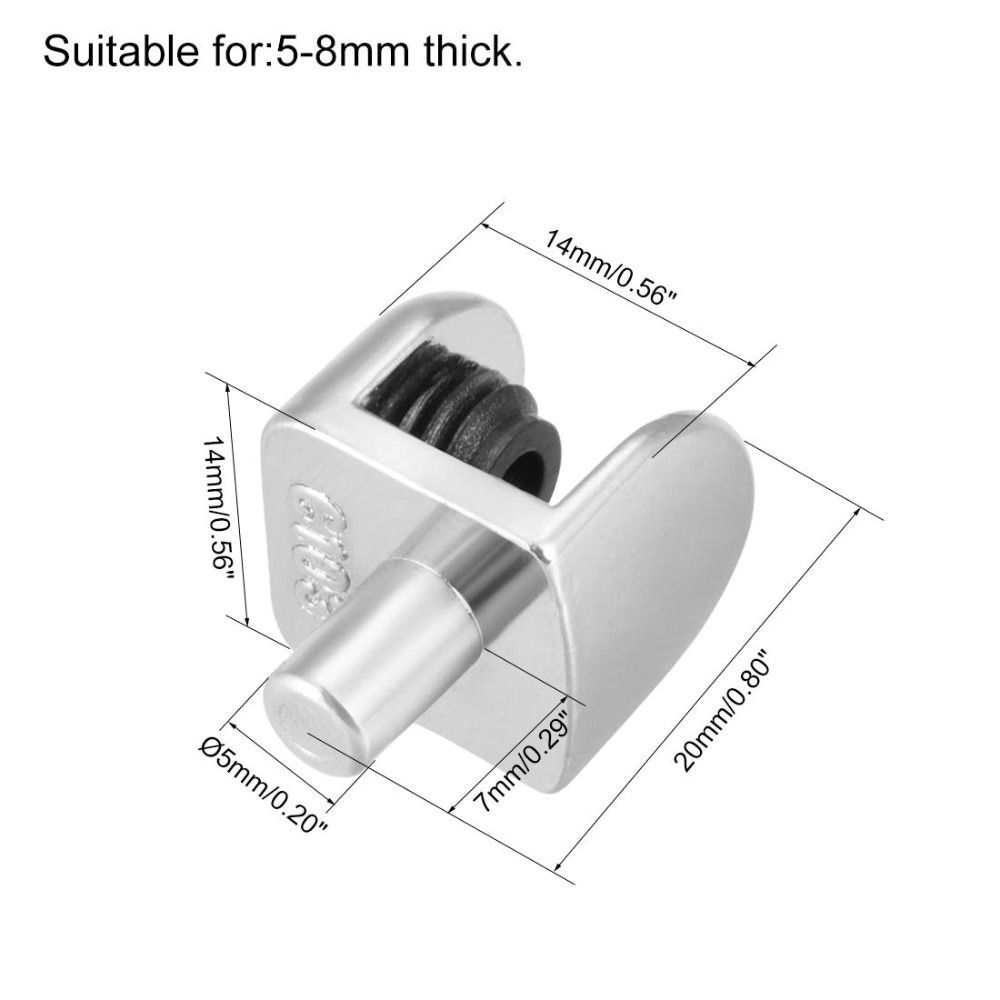 20pcs Zinc Alloy Glass Shelf Brackets Clamp Pegs Glass Shelf Fixed 20pcs-zinc-alloy-glass-shelf-brackets-clamp-pegs-glass-shelf-fixed