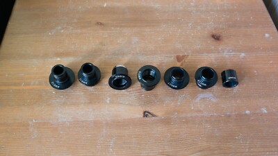 Unused Vision Hub End Caps Set 7pcs Front and Rear QR 5+12+15mm Metron Trimax