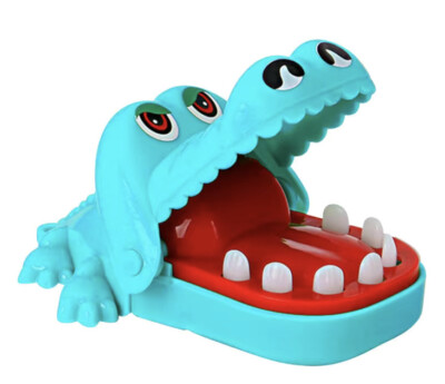 Alligator Game Bite Keychain Crocodile Teeth Dentist Chomp Blue