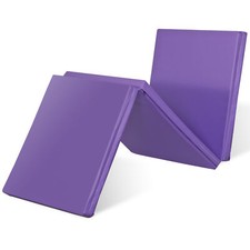 High Density PU Leather Gym Mat Fitness Exercise Workout Tri-Fold Tumbling 6'
