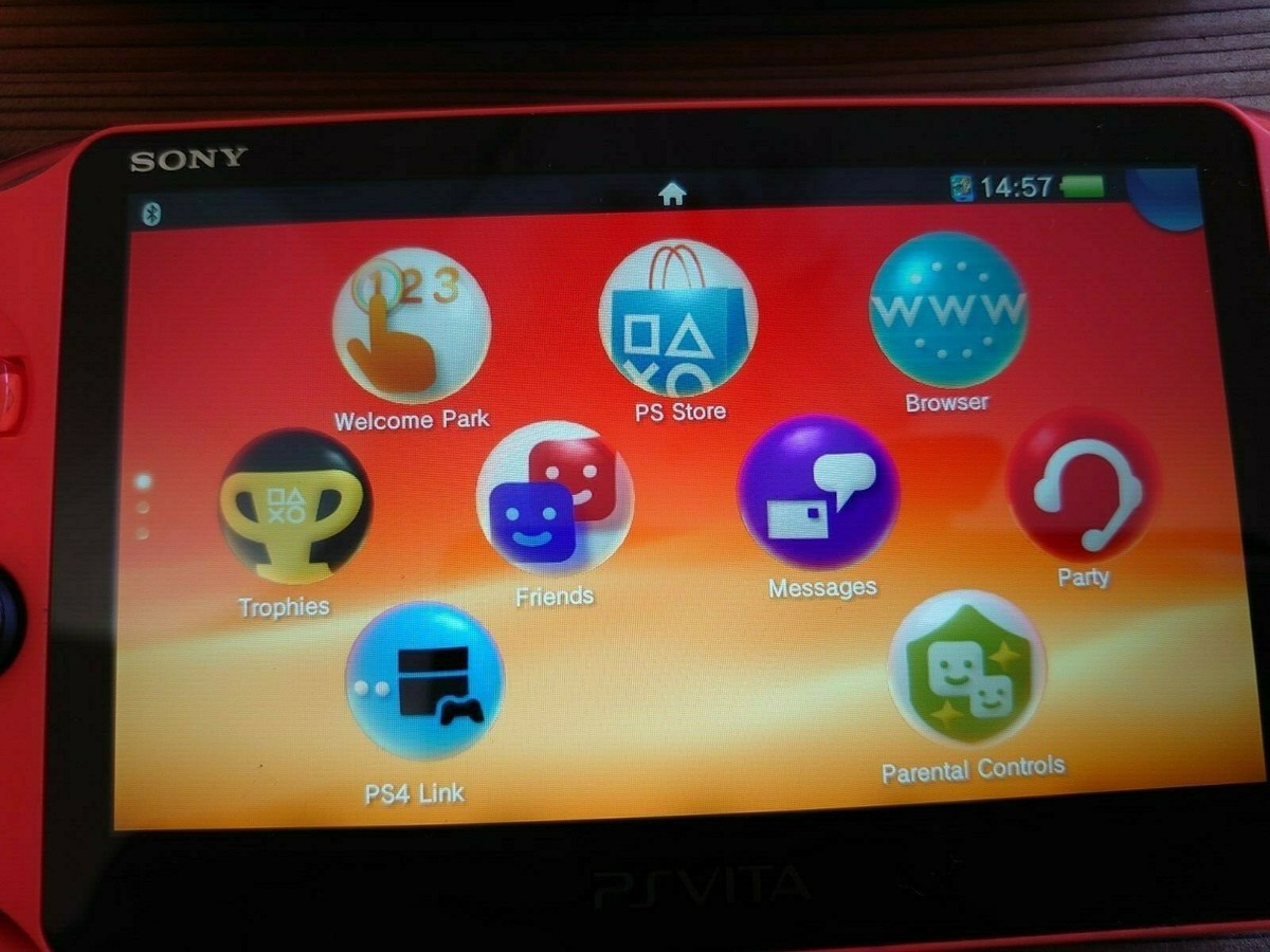 Playstation vita Wi-Fi model NEON ORANGE PCH-2000 ZA24 Console +