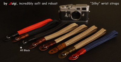LUIGI SILKY WRIST STRAP to LEICA,FUJI,CANON,NIKON,SONY,MORE,inc UPS,SELECT COLOR