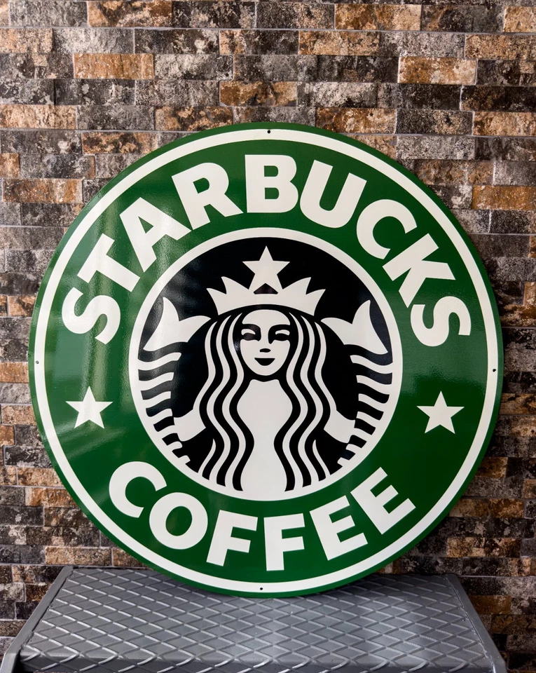 Vintage Starbucks Coffee  Heavy Metal Sign - XXL " 29.9 " (76cm) - Image 2 of 4