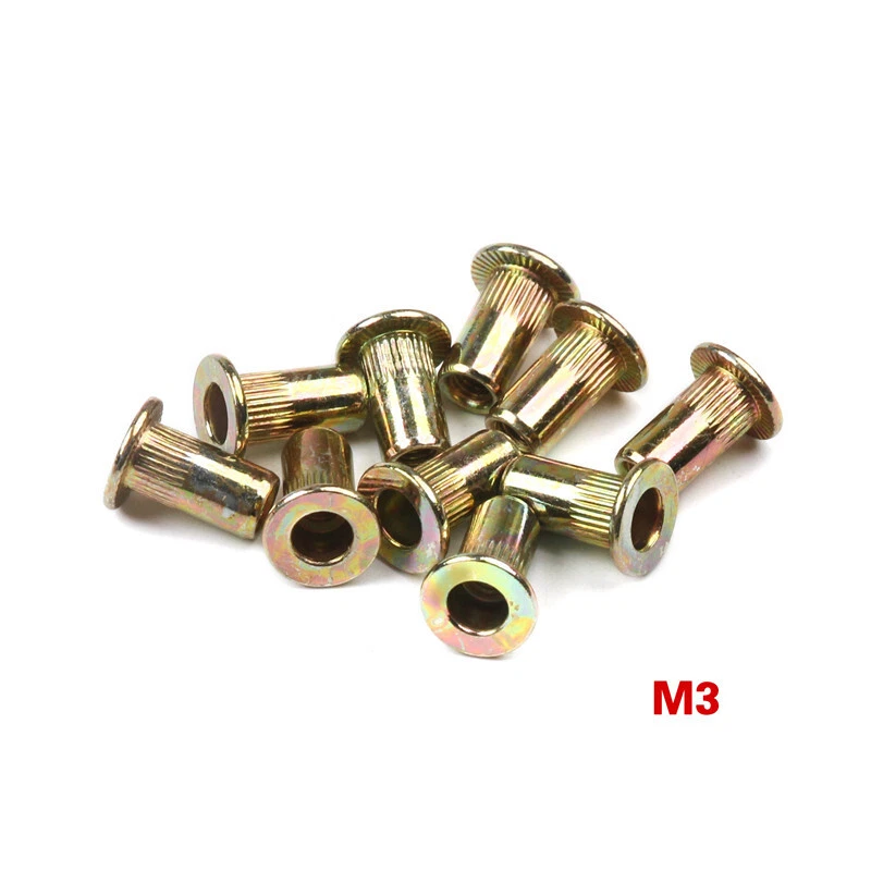 50PCS Rivnuts Blind Threaded Nutserts Color Zinc Rivet Nut M3 M4 M5 M6 M8 M10 - Image 3 of 4