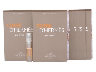 HERMES TERRE D'HERMES EAU GIVREE EDP 2.0ml .06fl oz x 10 COLOGNE SPRAY  SAMPLES