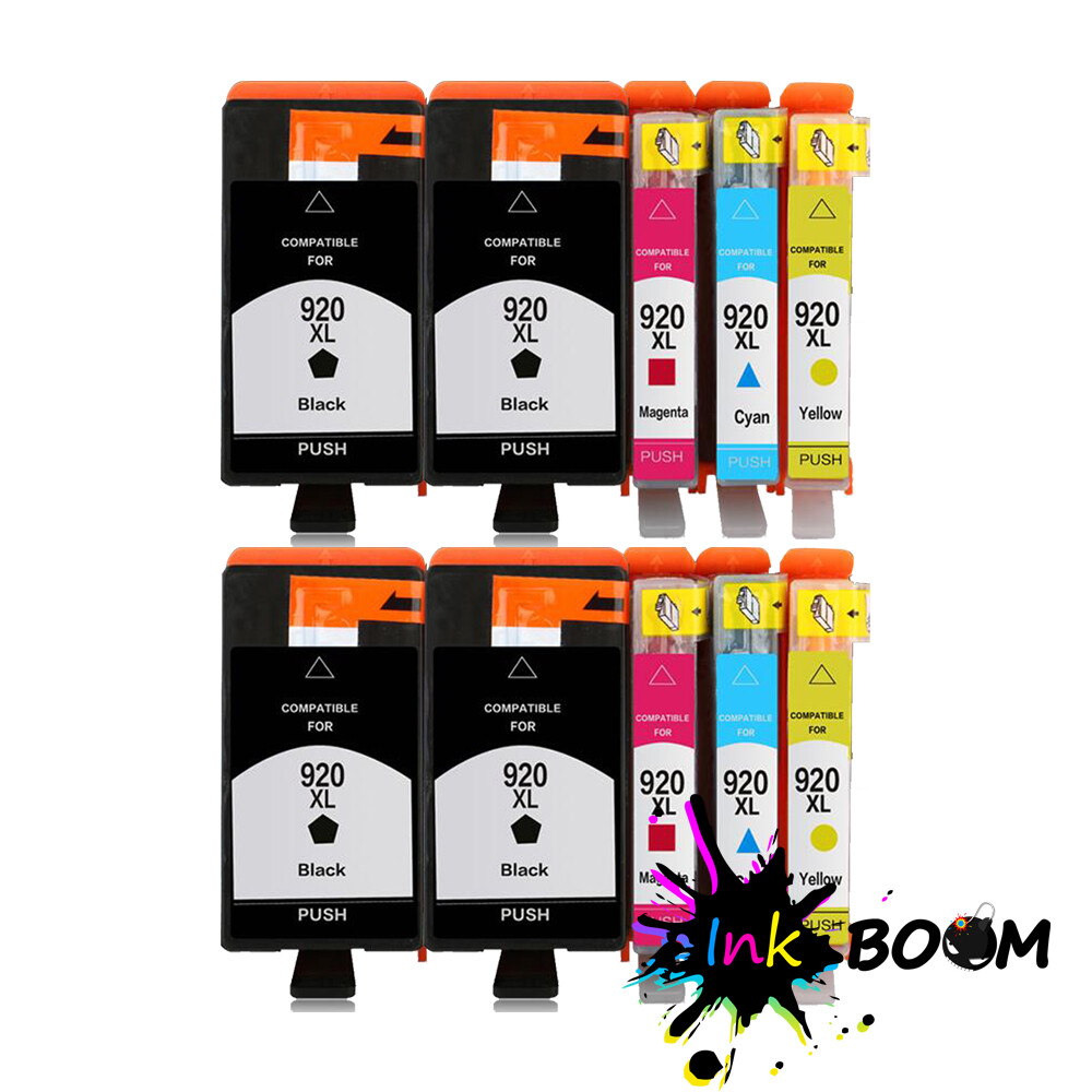 10 High-Yield Ink Cartridges for HP 920XL OfficeJet 6500A 7000 7500A E609n E710a Printers